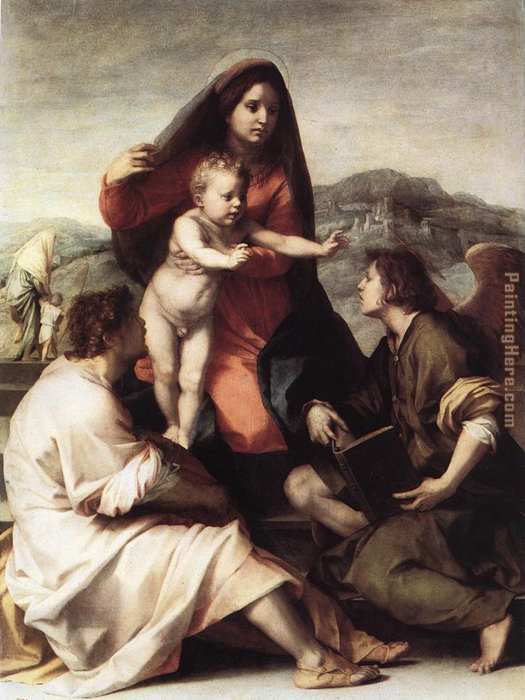 Madonna della Scala painting - Andrea del Sarto Madonna della Scala art painting